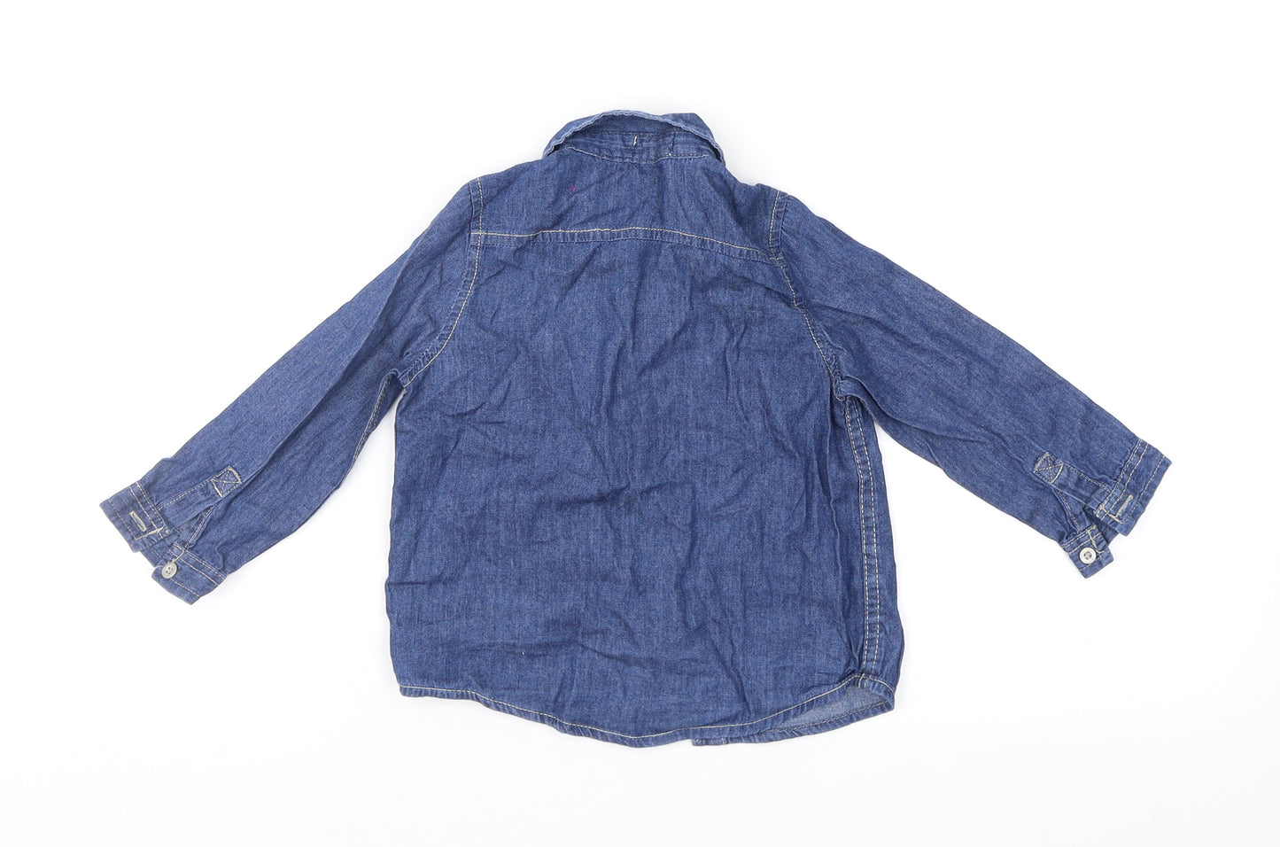 Baby Boys Blue   Basic Button-Up Size 9-12 Months