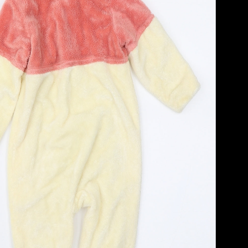 Disney Baby Baby Yellow Colourblock  Overcoat Snowsuit Size 9-12 Months  - Winnie the Pooh