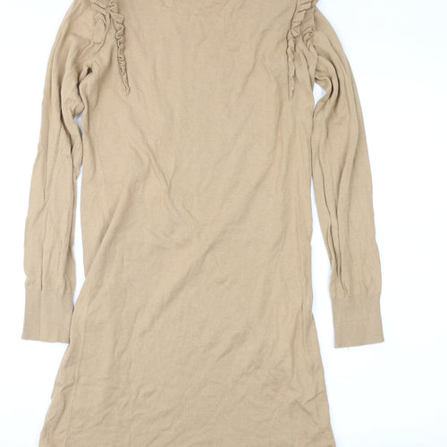 Oasis Womens Brown   Jumper Dress  Size XS