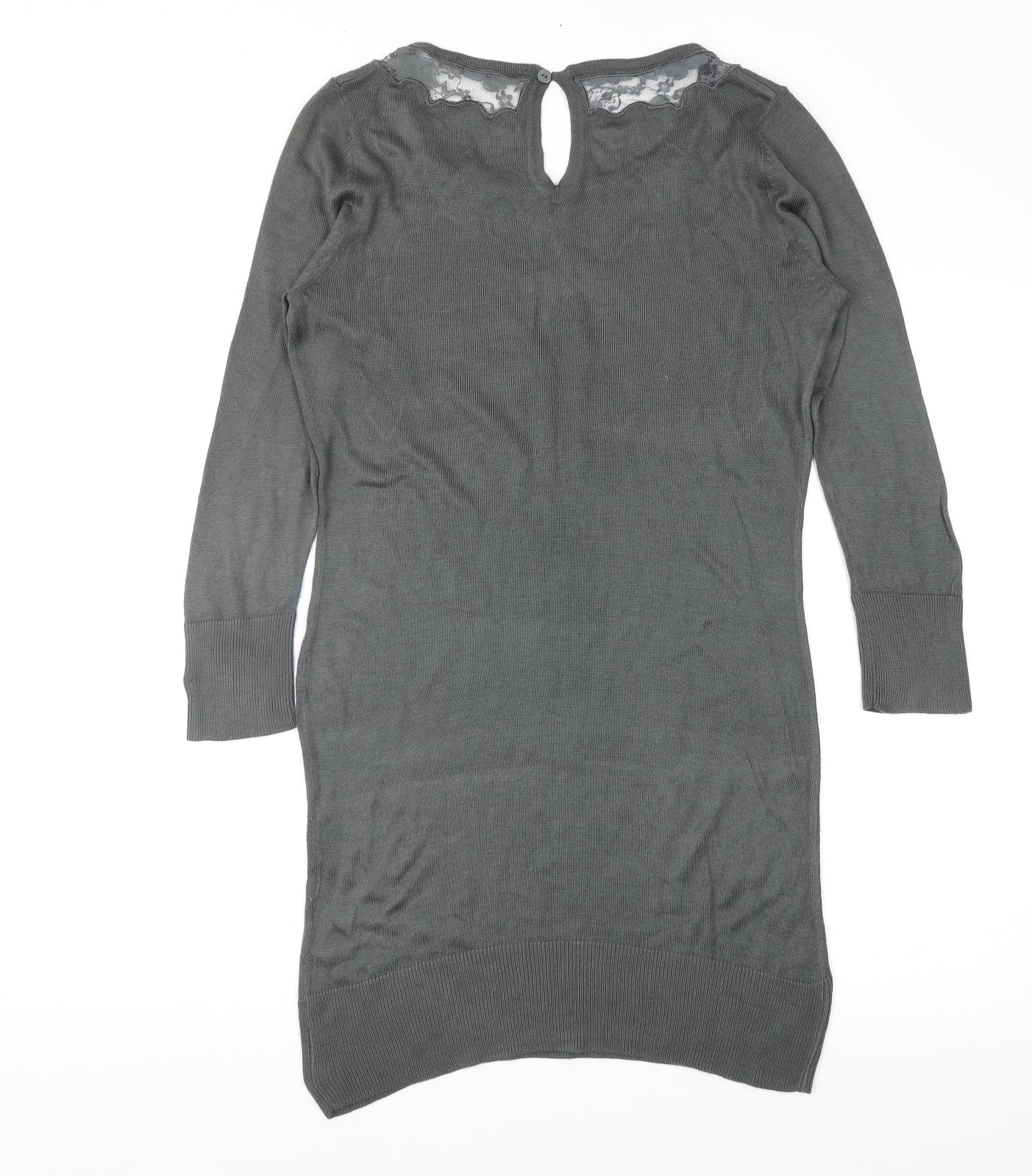 Saint Tropez Clothing Womens Grey Geometric  Jumper Dress  Size S
