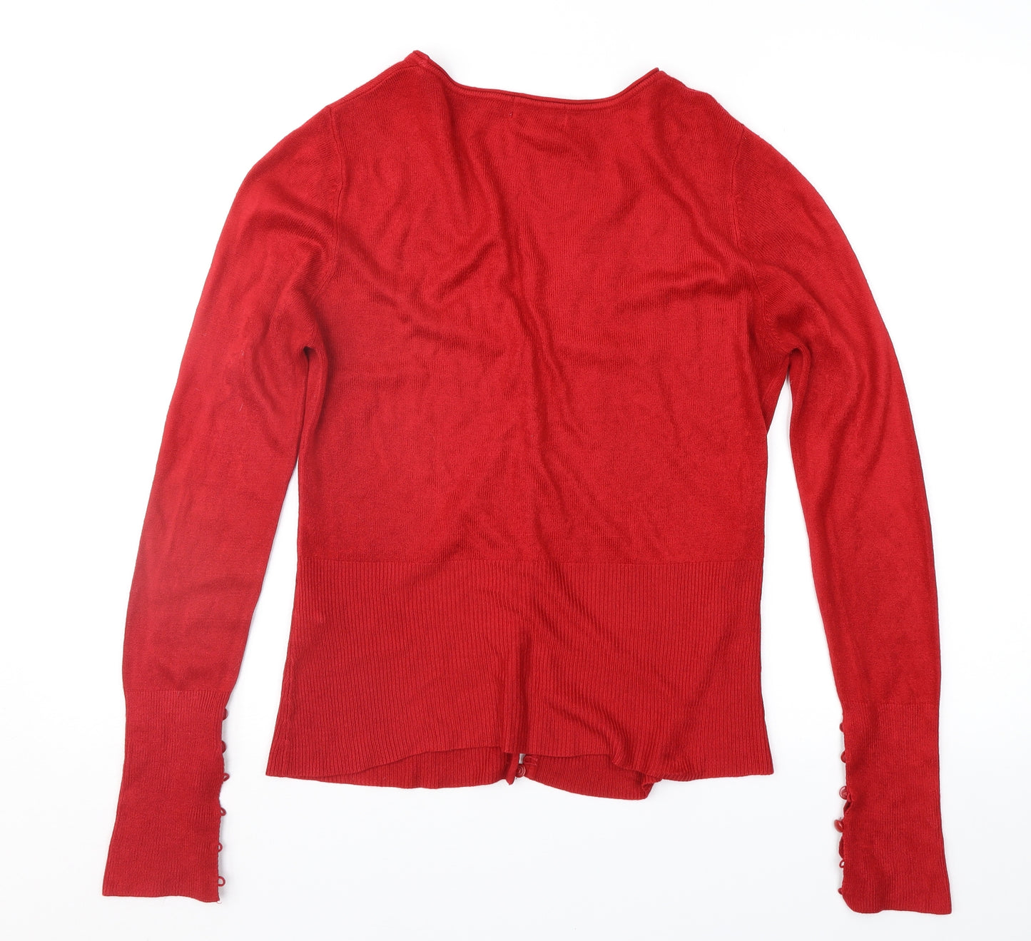 Per Una Womens Red   Cardigan Jumper Size 12