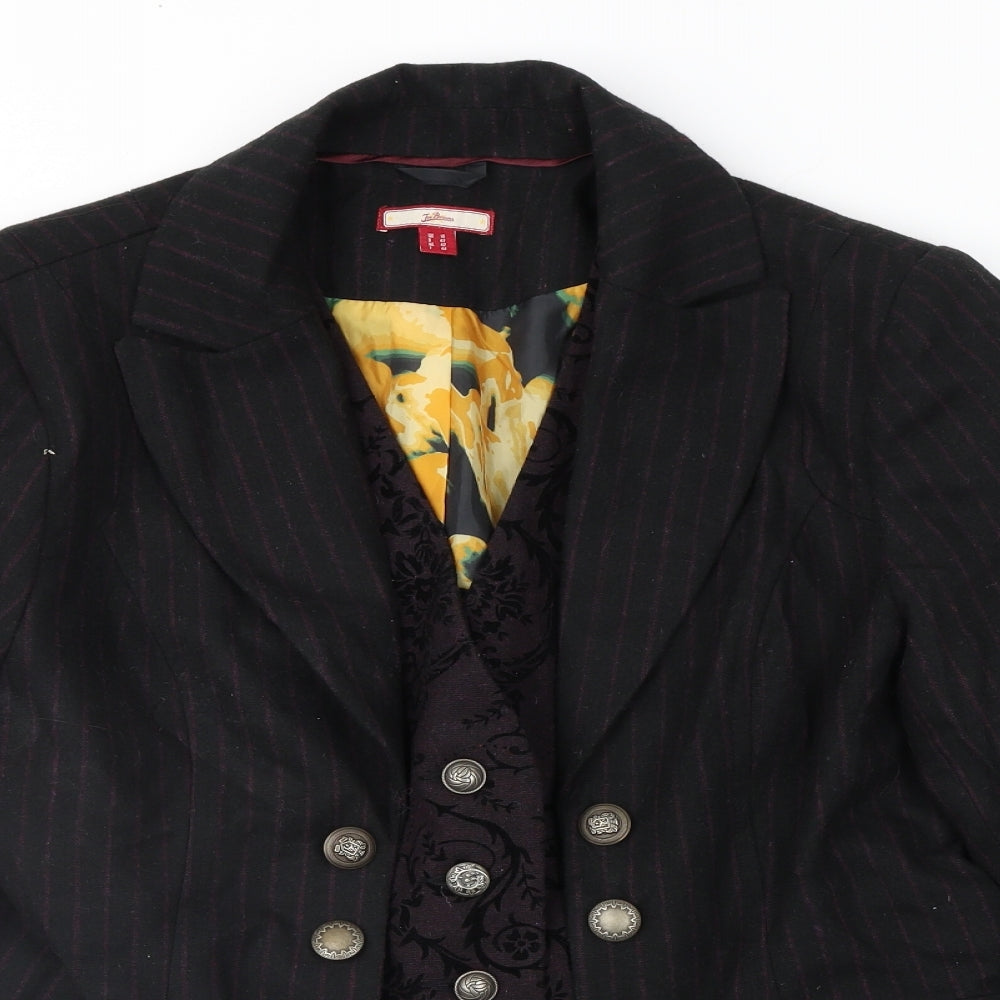 Joe Browns Womens Black Striped  Jacket  Size 16