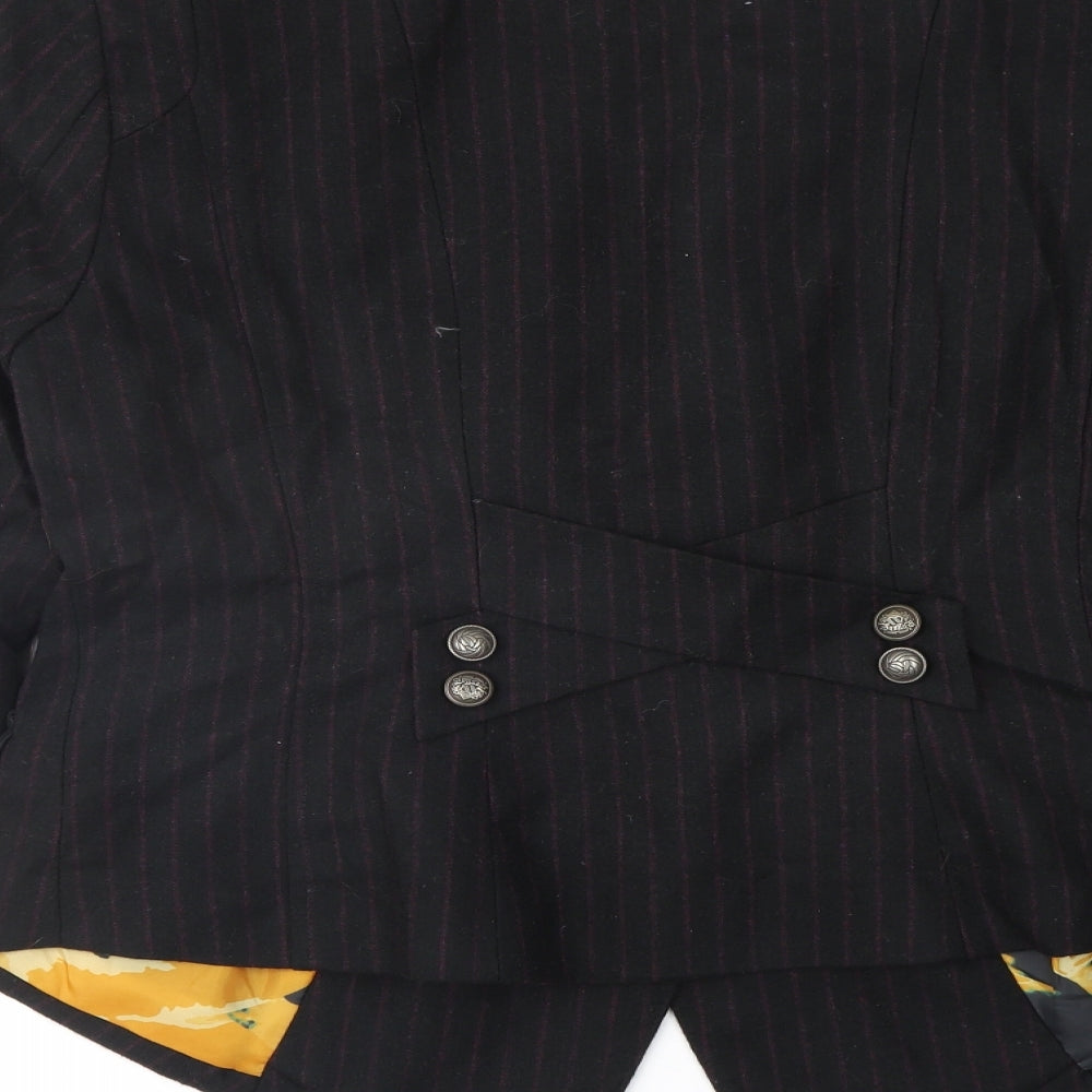 Joe Browns Womens Black Striped  Jacket  Size 16