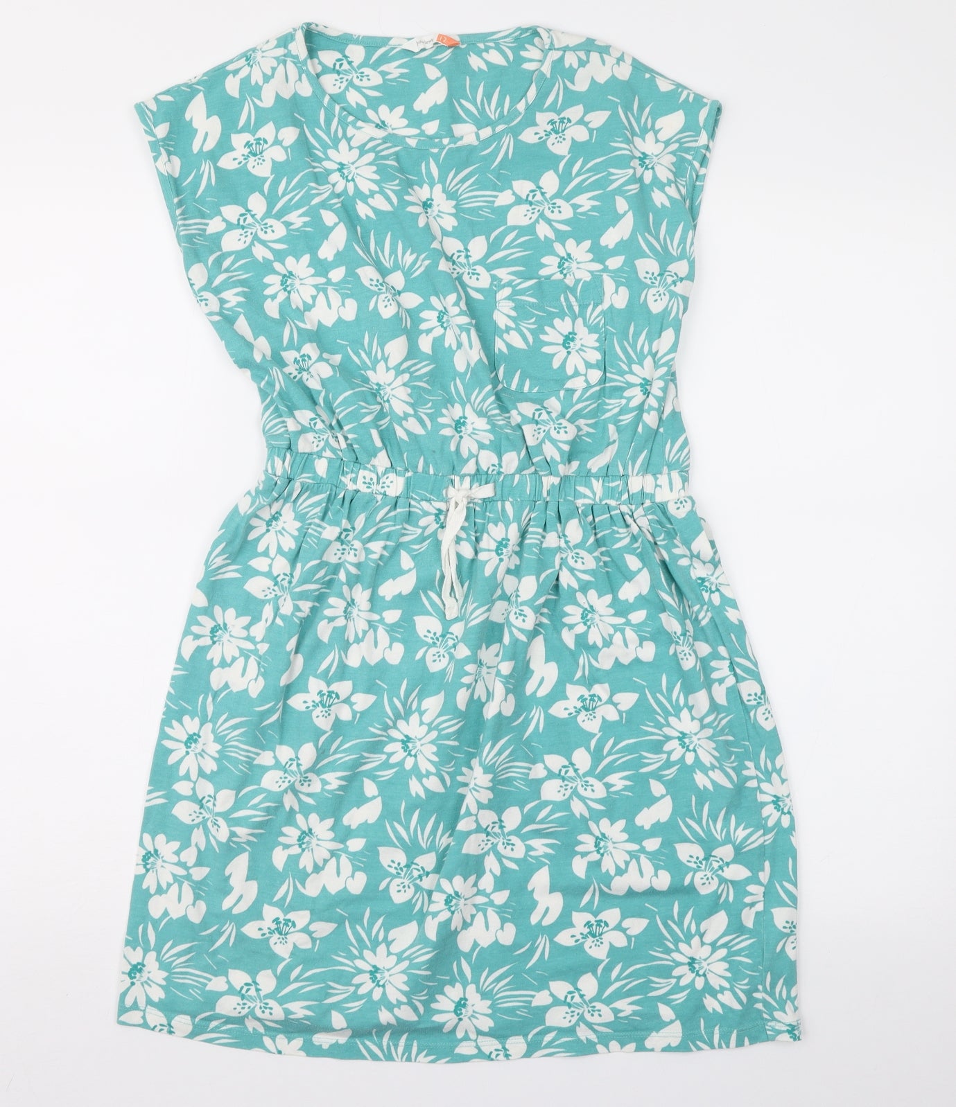 John Lewis Girls Green Floral  Shift  Size 12 Years