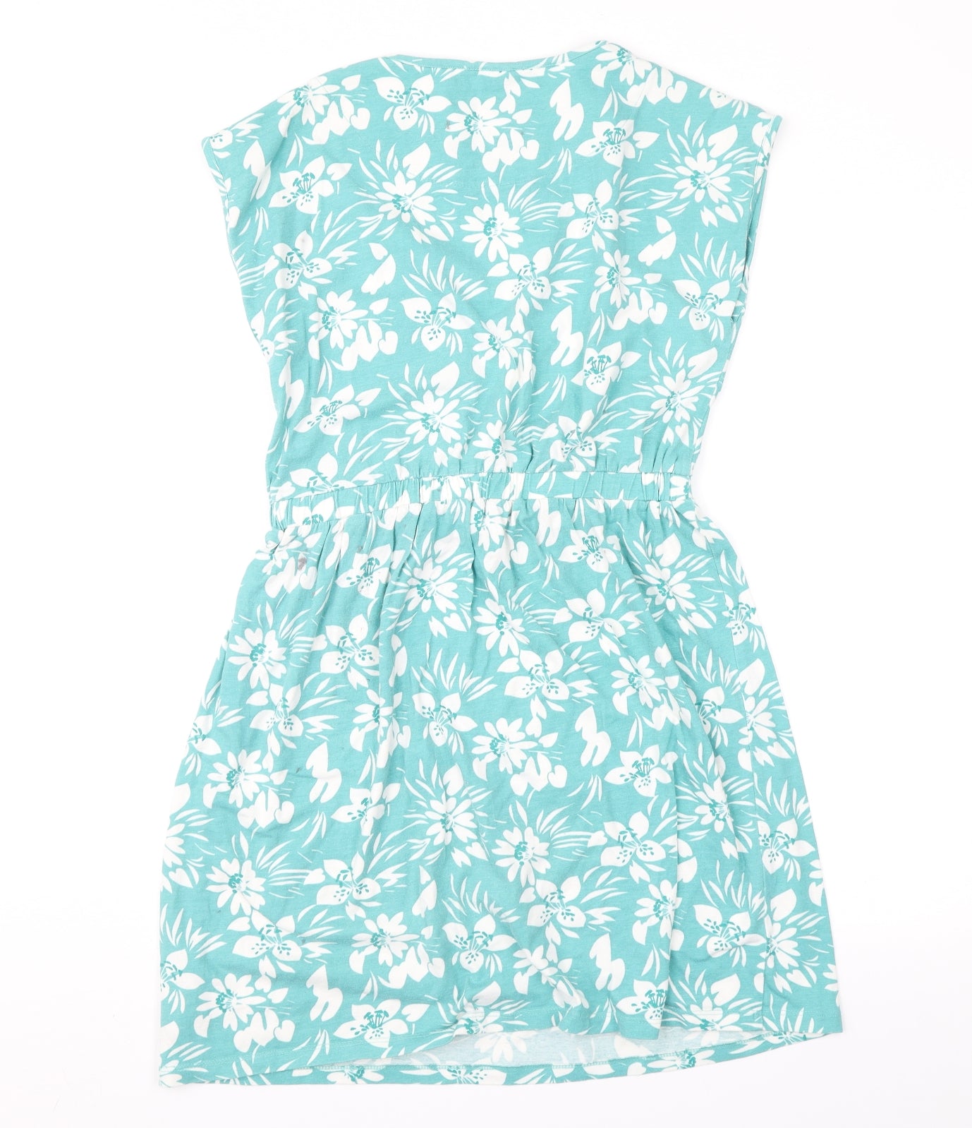 John Lewis Girls Green Floral  Shift  Size 12 Years