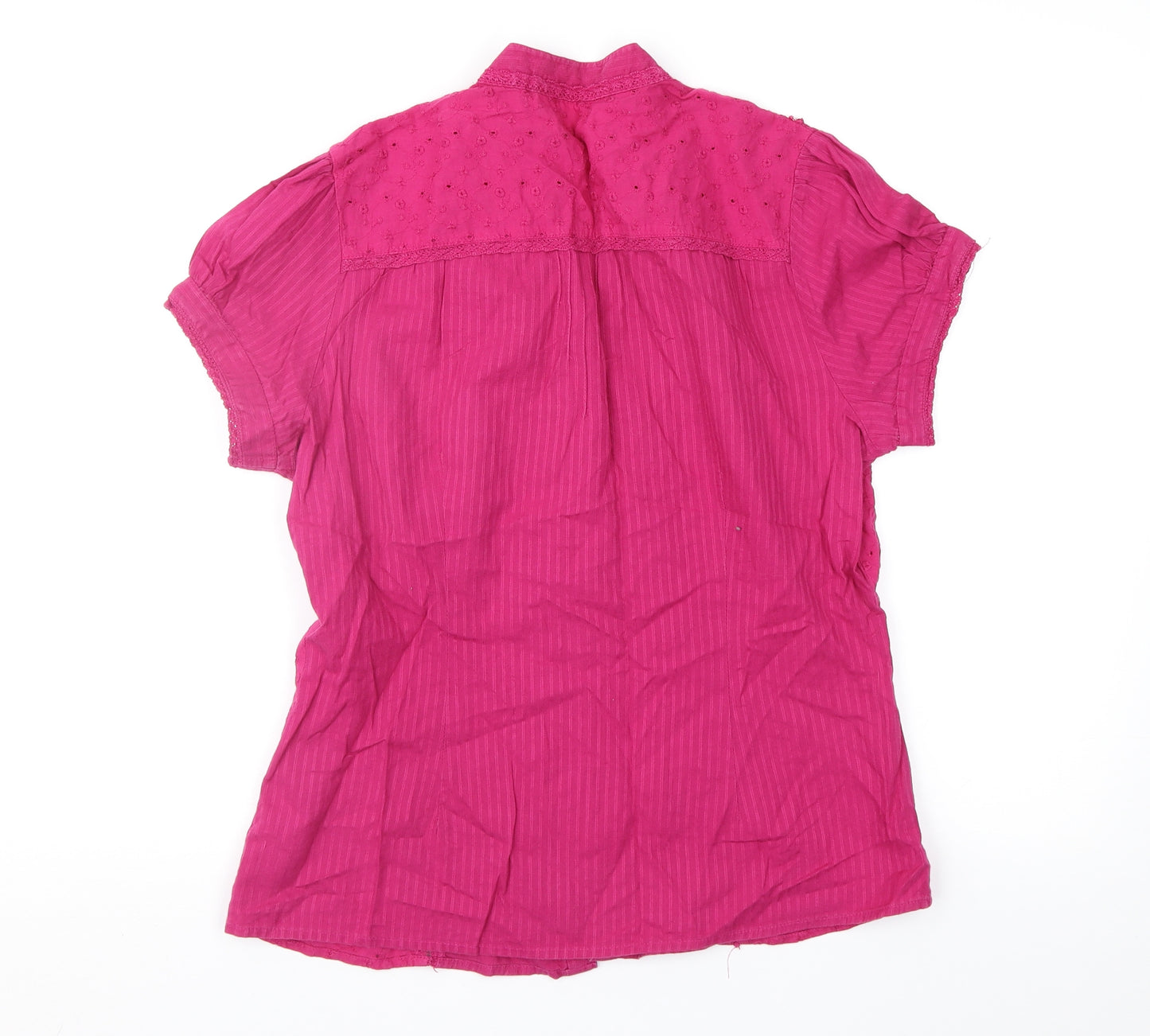 NEXT Womens Pink Geometric  Basic Blouse Size 10
