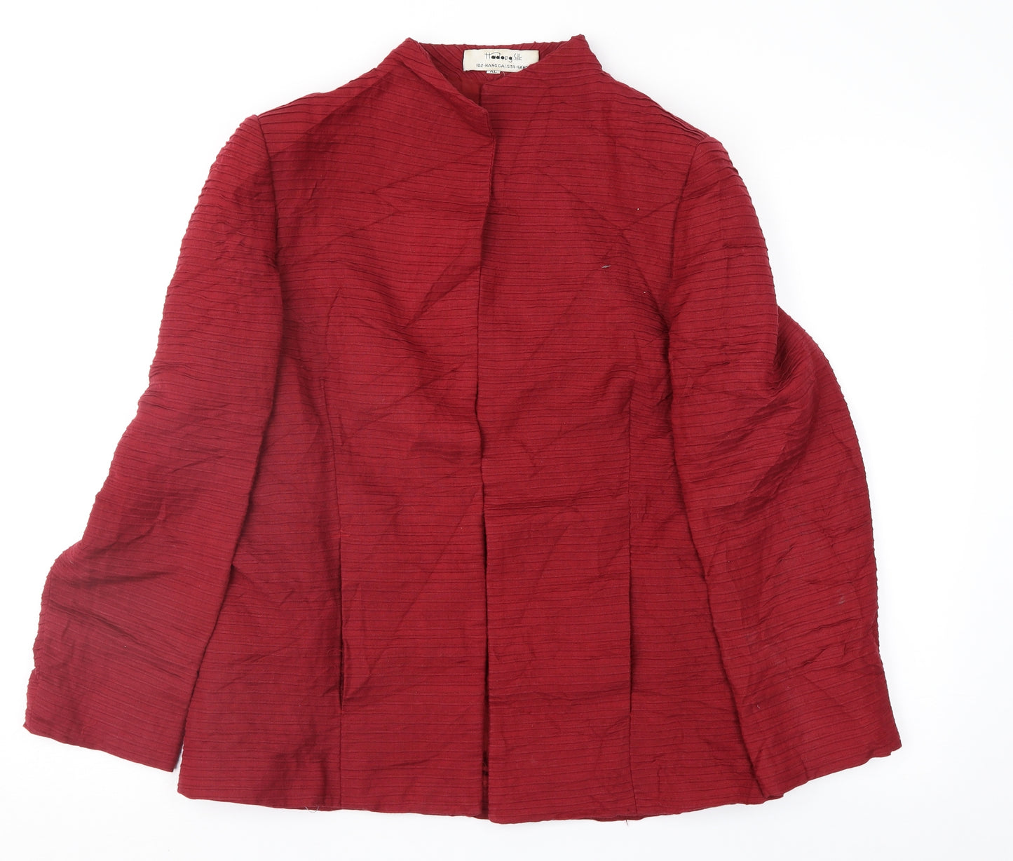 Hadong Womens Red Striped  Jacket  Size XL