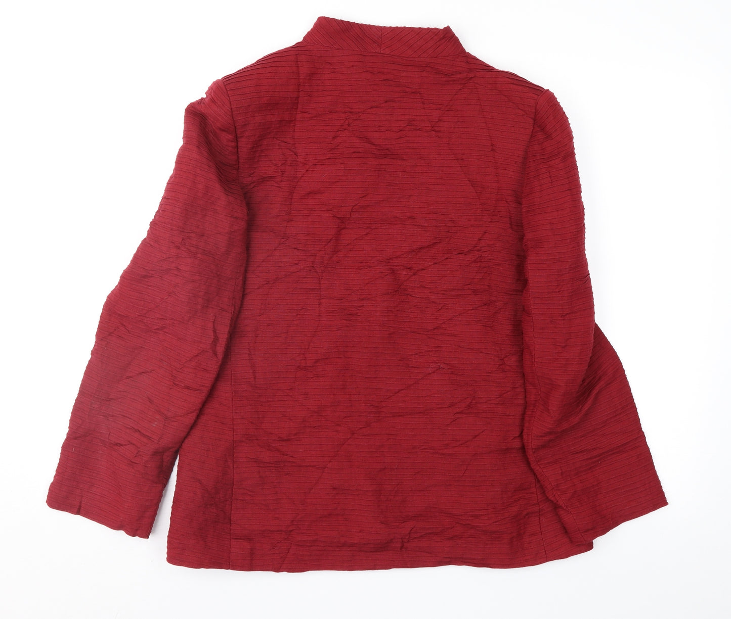 Hadong Womens Red Striped  Jacket  Size XL