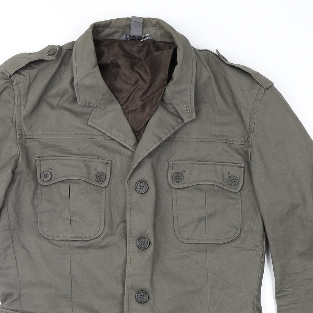 H&M Mens Green   Military Jacket Jacket Size M