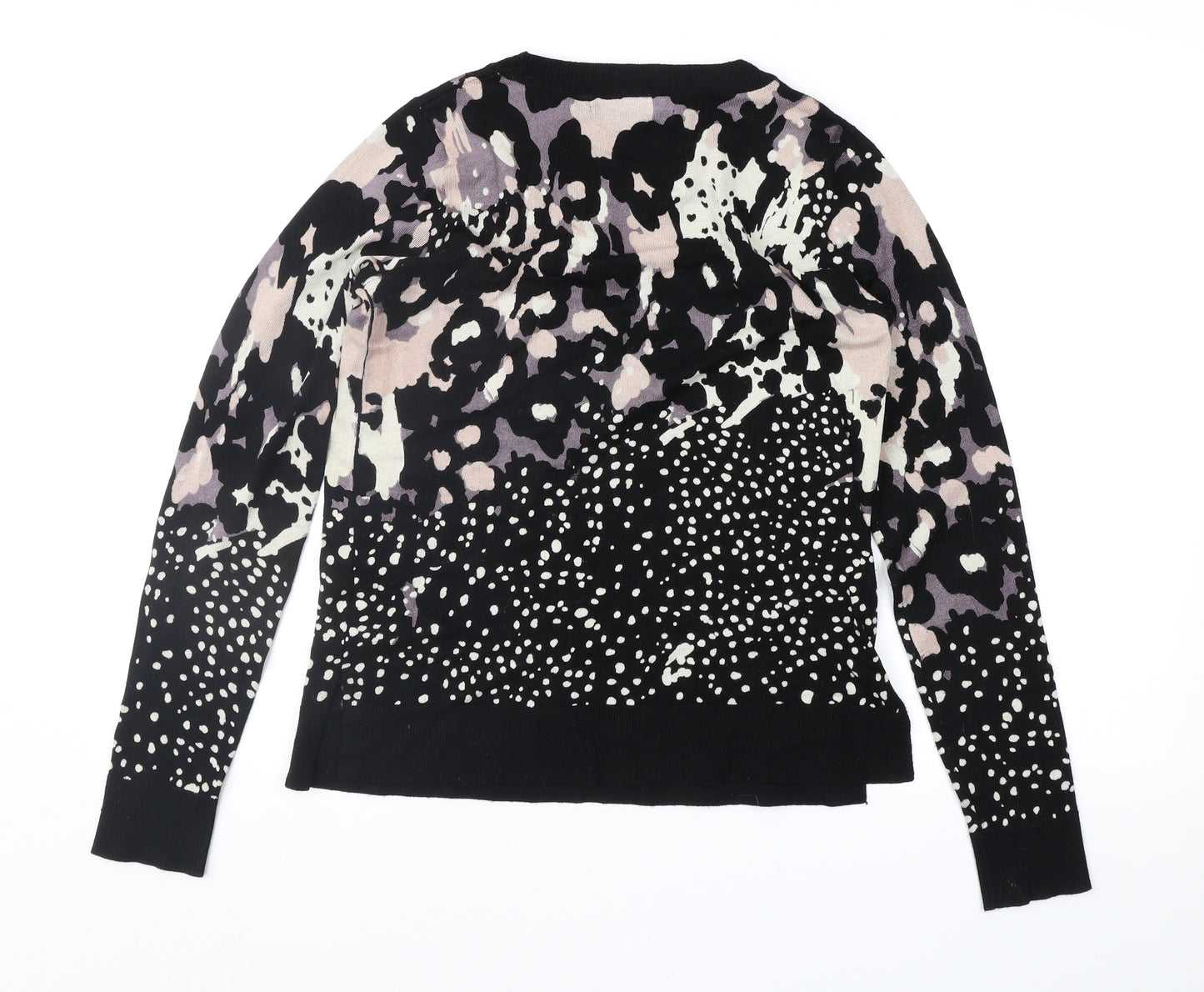 NEXT Womens Black Animal Print  Pullover Jumper Size 8