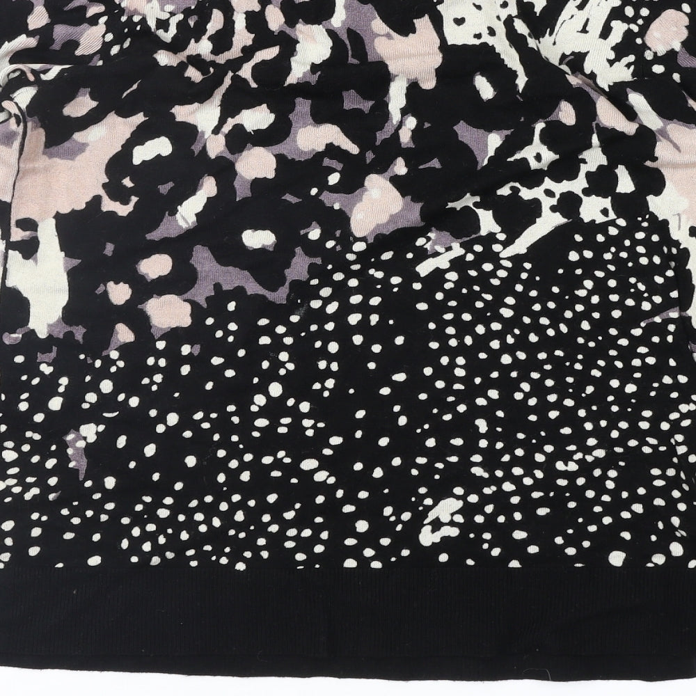 NEXT Womens Black Animal Print  Pullover Jumper Size 8