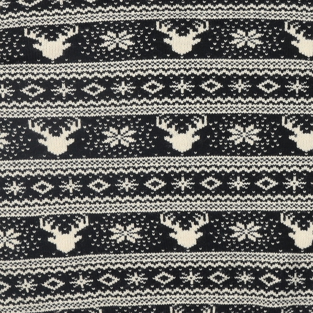 TU Mens Black Fair Isle  Pullover Jumper Size 2XL  - Xmas