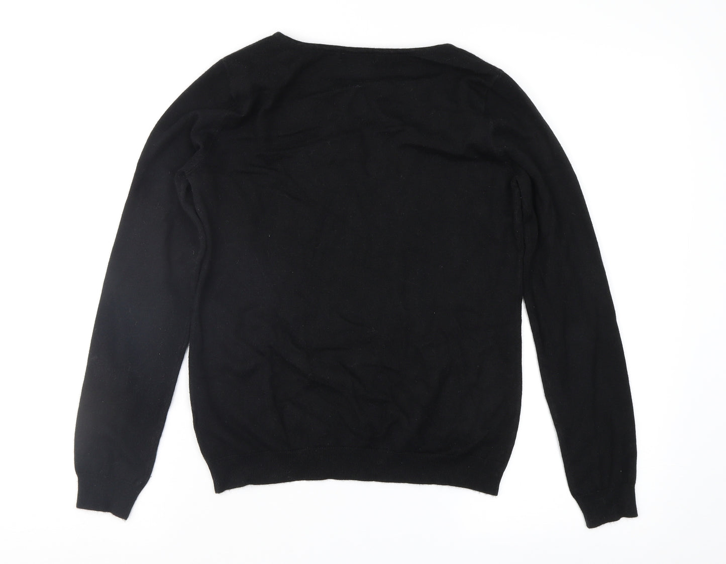 La Redoute Womens Black Geometric  Pullover Jumper Size 10