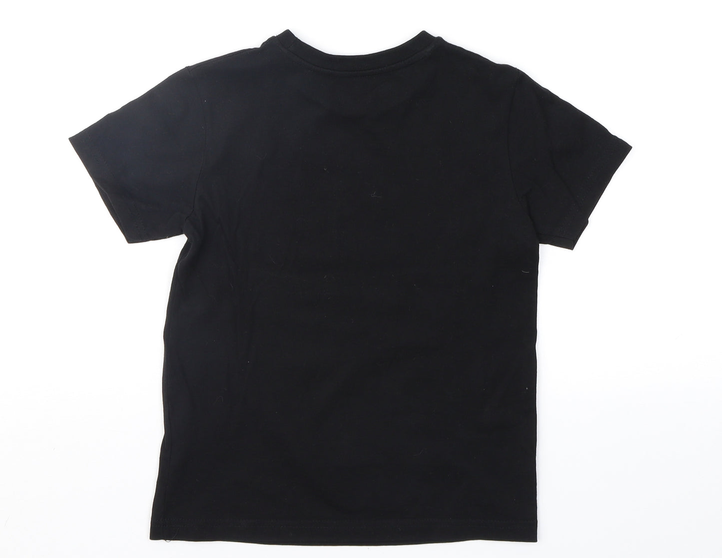 Preworn Boys Black   Basic T-Shirt Size 6-7 Years