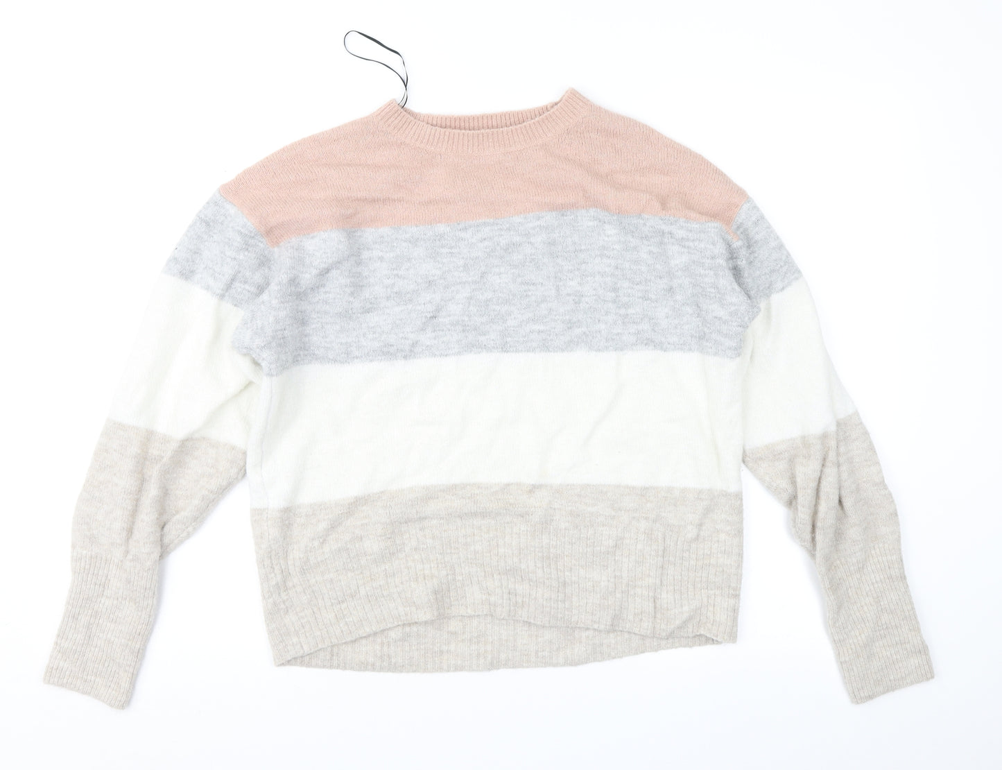 H&M Womens Multicoloured Striped  Pullover Jumper Size M