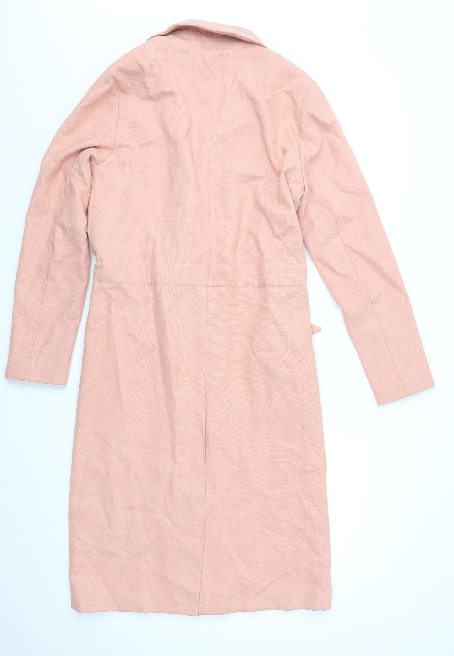 ICHI Womens Pink   Overcoat Coat Size 10