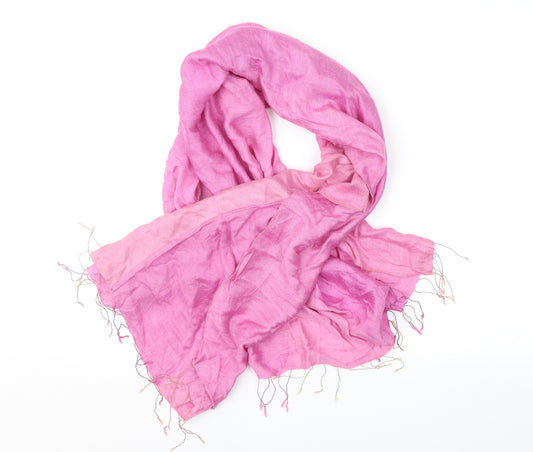 Front view of Preworn women’s pink geometric shawl/wrap