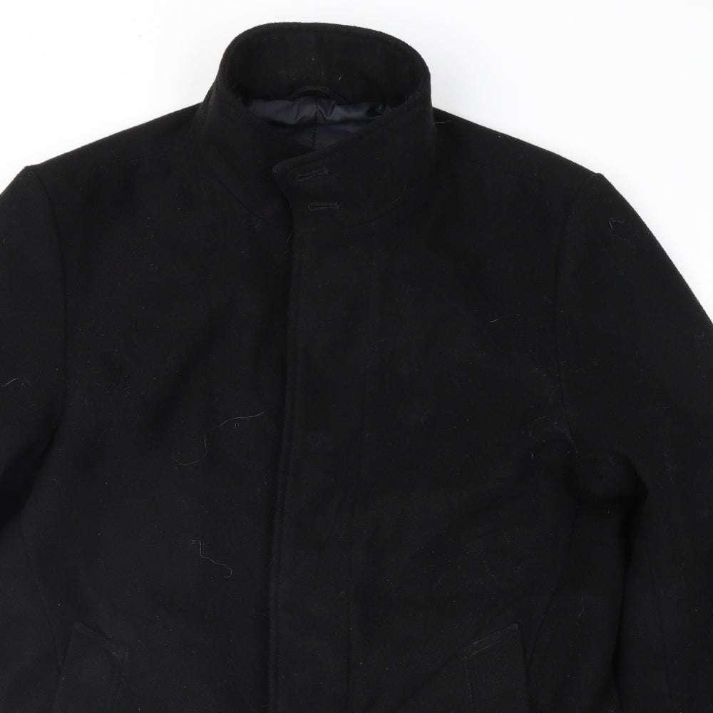 NEXT Mens Black   Overcoat Coat Size M