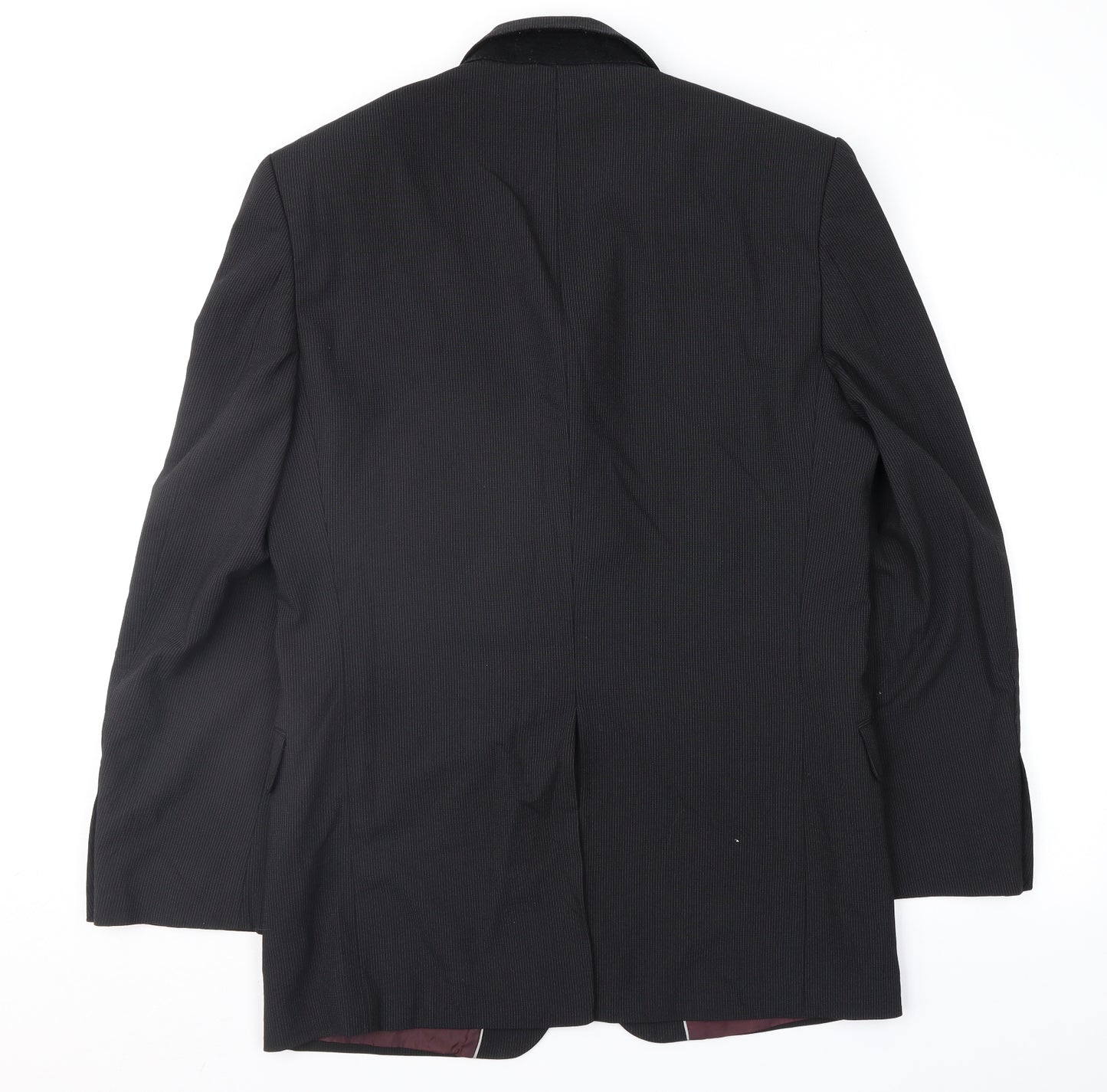 Marks and Spencer Mens Black Striped  Jacket Suit Jacket Size 38