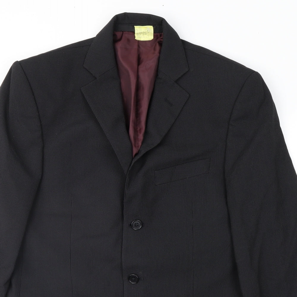 Marks and Spencer Mens Black Striped  Jacket Suit Jacket Size 38