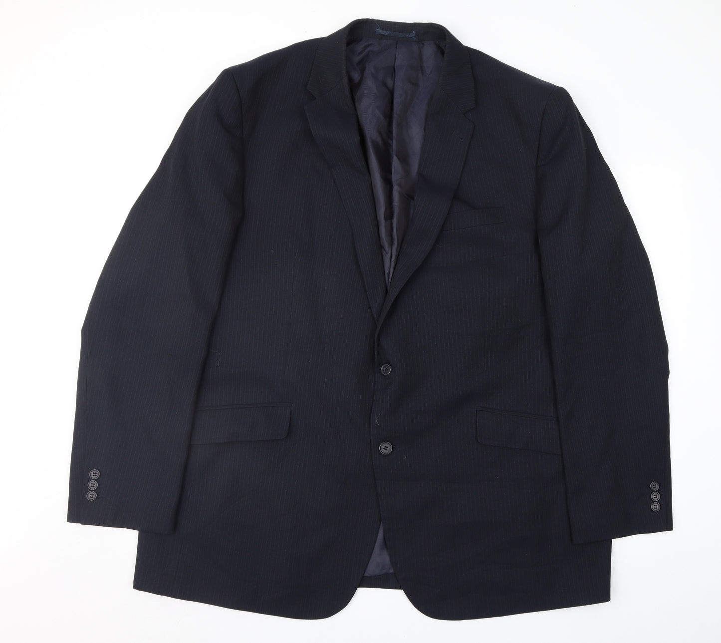 Matalan Mens Blue Striped  Jacket Suit Jacket Size 50