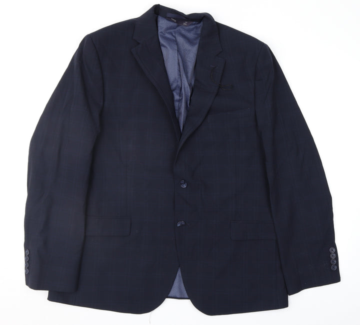 Marks and Spencer Mens Blue Striped  Jacket Suit Jacket Size 44