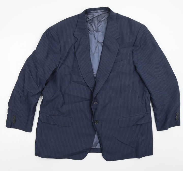 Divya Mens Blue Jacket Suit Jacket Size 44