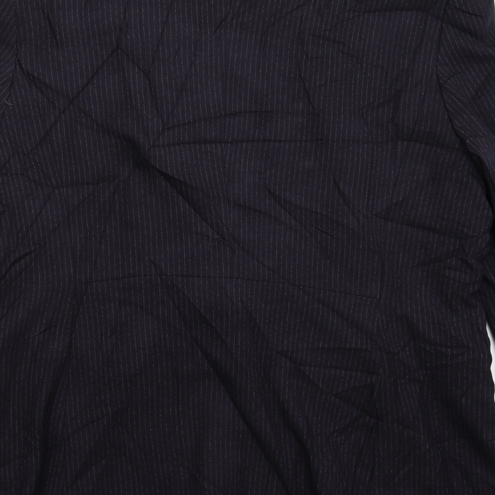 NEXT Womens Blue Striped  Jacket Suit Jacket Size 20