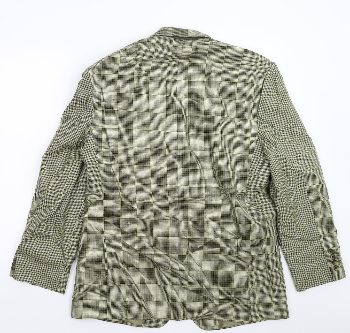 Marks and Spencer Mens Beige Houndstooth  Jacket Suit Jacket Size 42