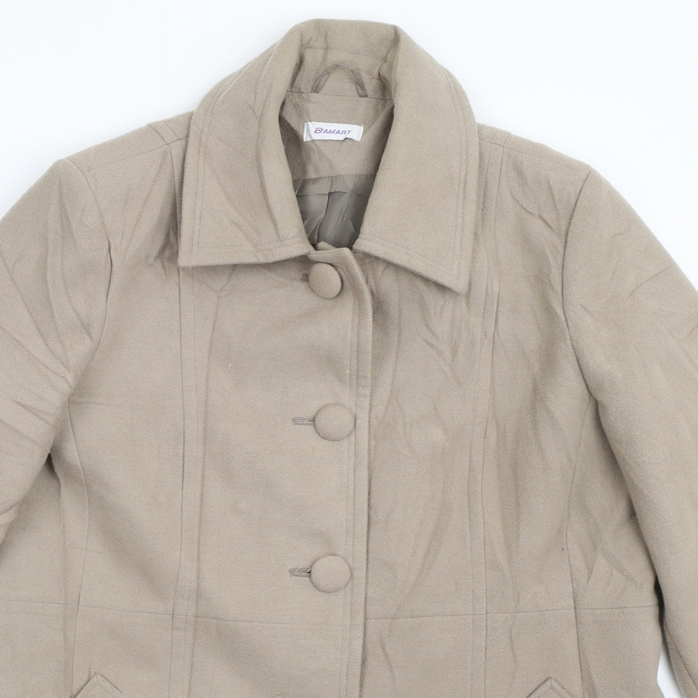 Damart Womens Grey   Pea Coat Coat Size 18