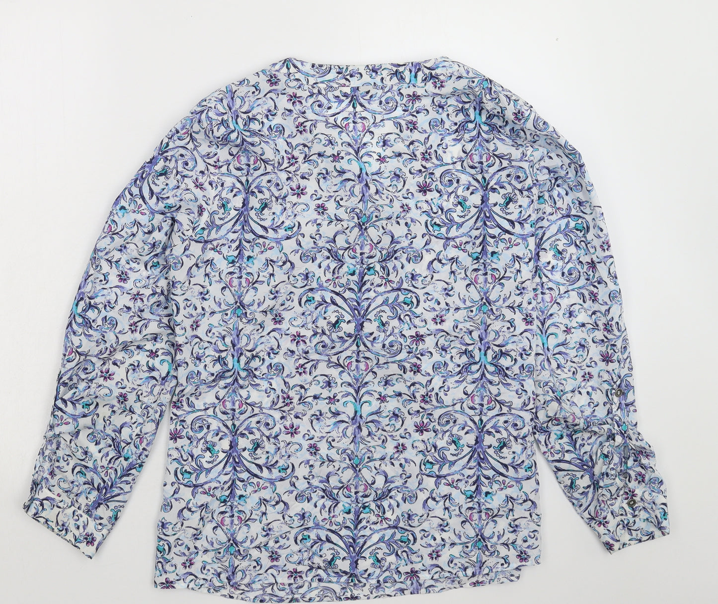 Marks and Spencer Womens White Floral  Basic Blouse Size 12