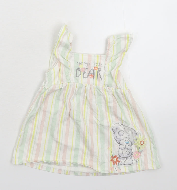 F&F Girls Multicoloured Striped  Fit & Flare  Size 3-6 Months