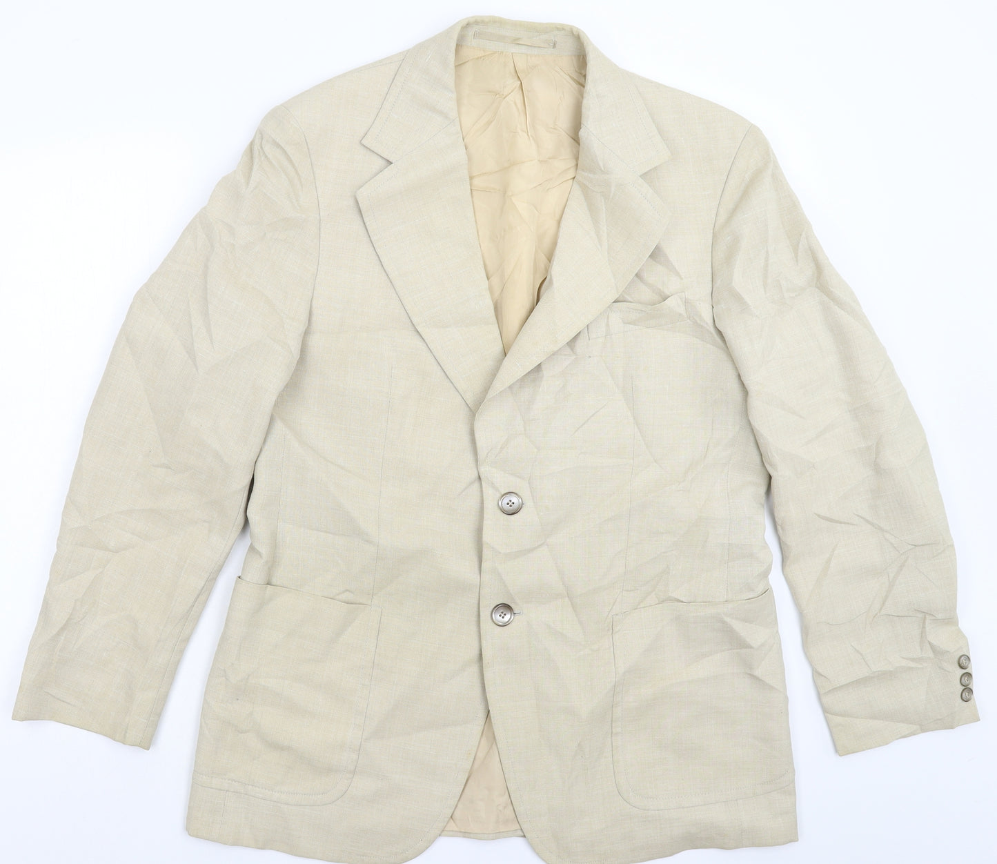 St Michael Mens Beige   Jacket Blazer Size M
