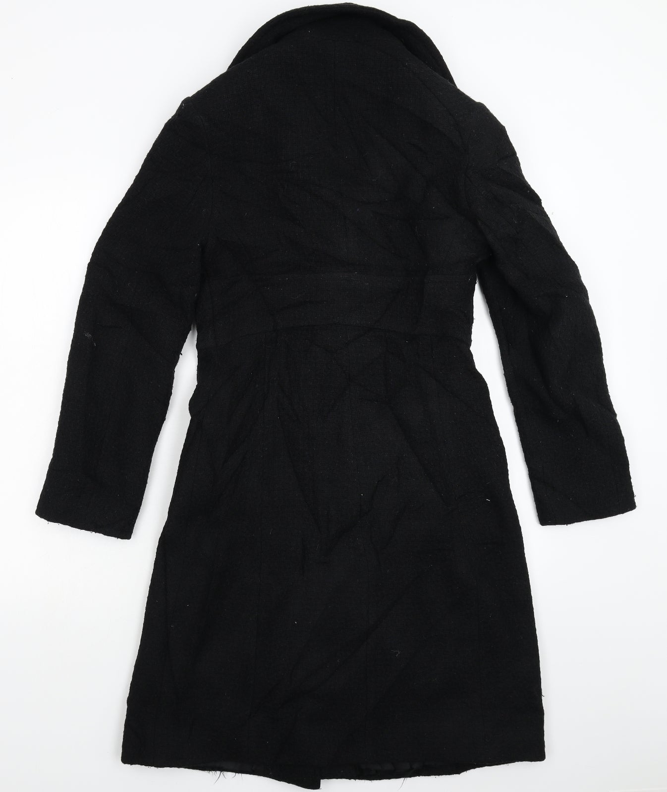 Oasis Womens Black   Pea Coat Coat Size 8