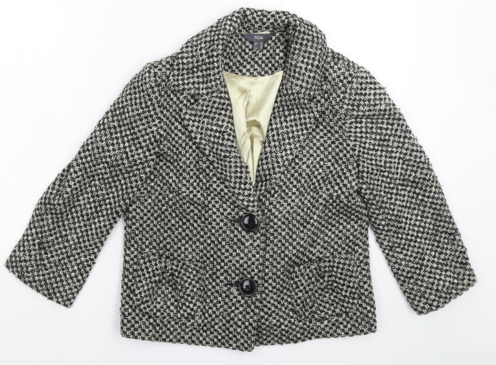 TCM Womens Multicoloured Houndstooth Jacket Blazer Size 10
