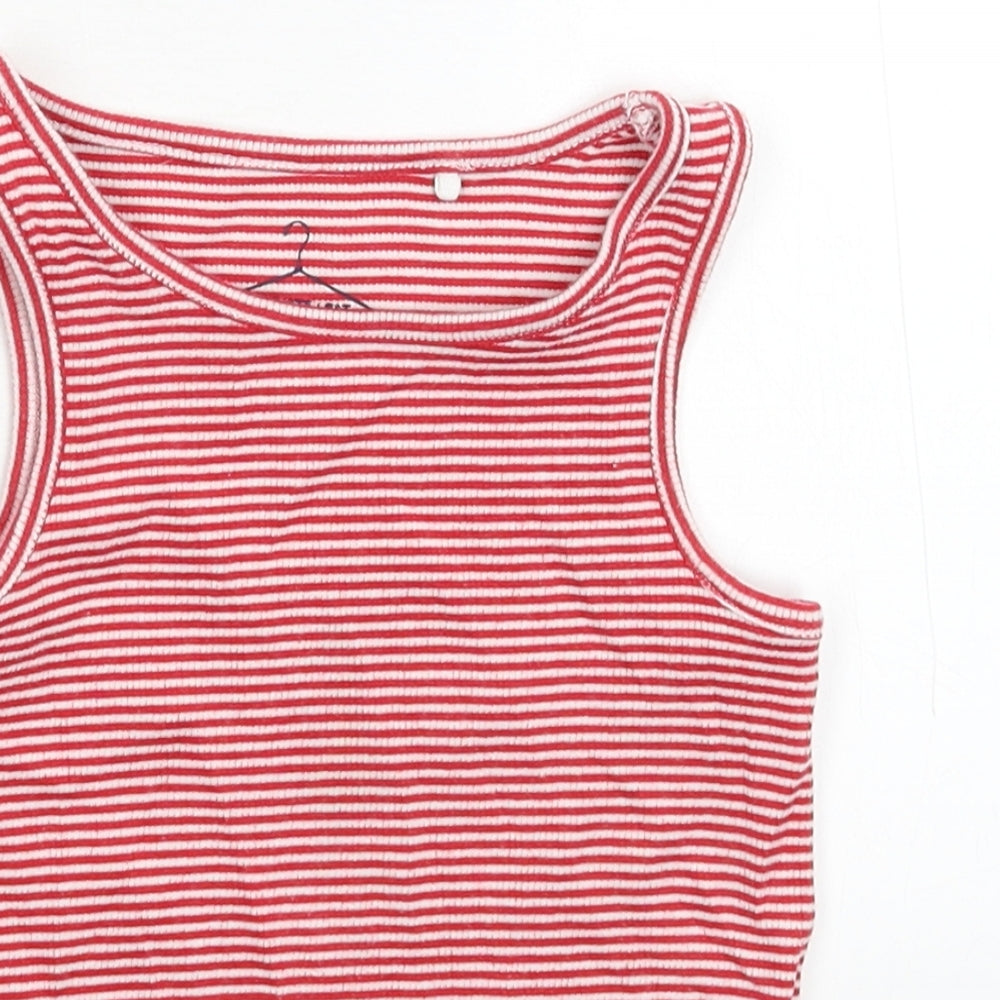 NEXT Girls Red Striped  Basic Tank Size 4 Years
