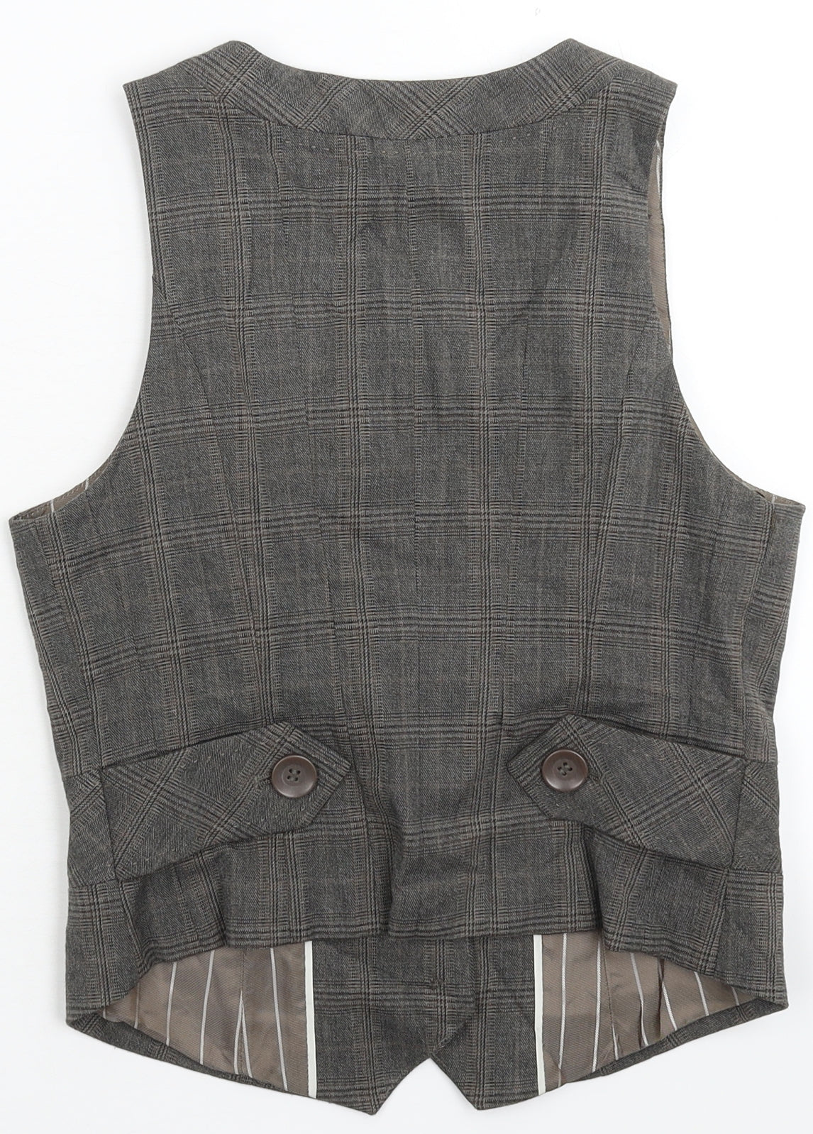 NEXT Womens Grey Check  Jacket Suit Waistcoat Size 10