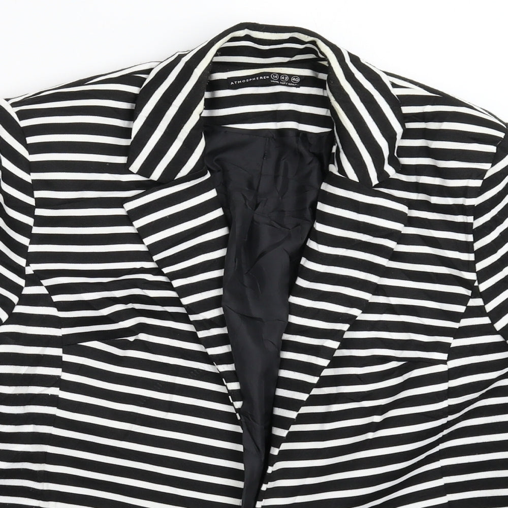Atmosphere Womens Multicoloured Striped  Jacket Blazer Size 14