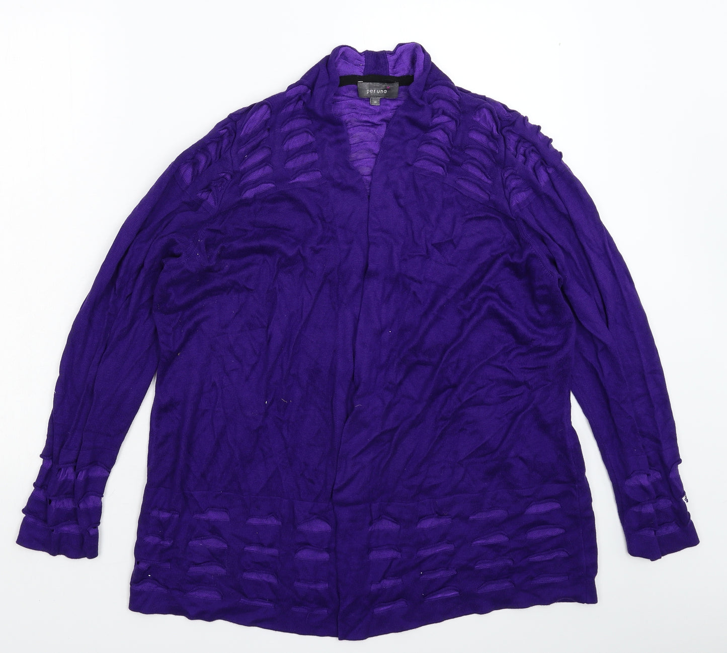 Per Una Womens Purple  Knit Cardigan Jumper Size 18