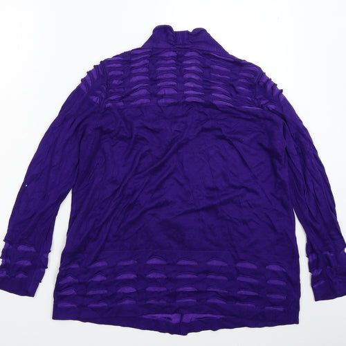 Per Una Womens Purple  Knit Cardigan Jumper Size 18