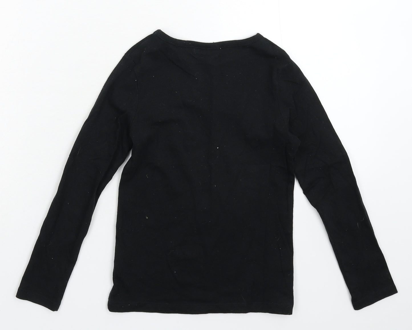 Cherokee Girls Black   Basic T-Shirt Size 5-6 Years