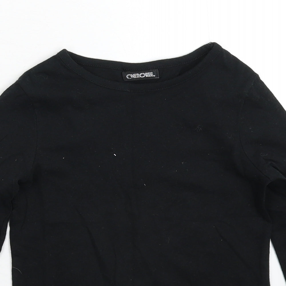 Cherokee Girls Black   Basic T-Shirt Size 5-6 Years