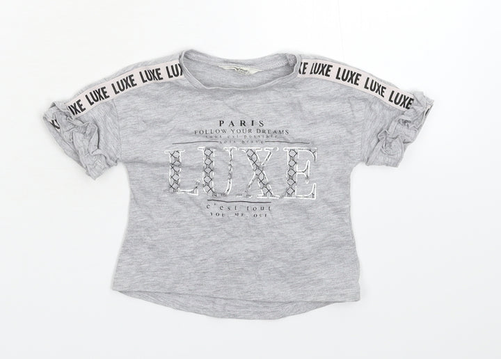River Island Baby Grey Basic T-Shirt Size 3-6 Months
