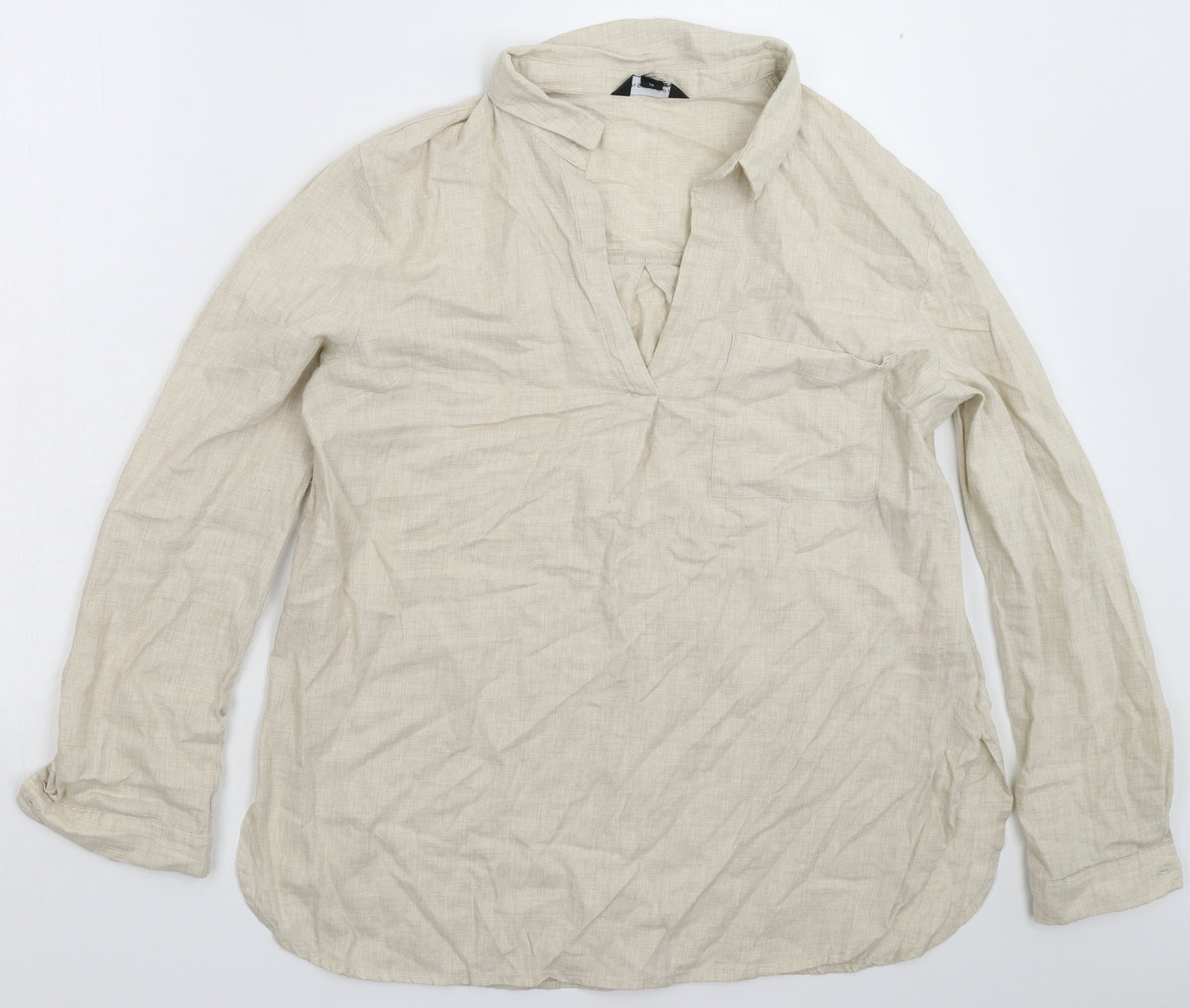 New Look Womens Grey   Basic Button-Up Size 12