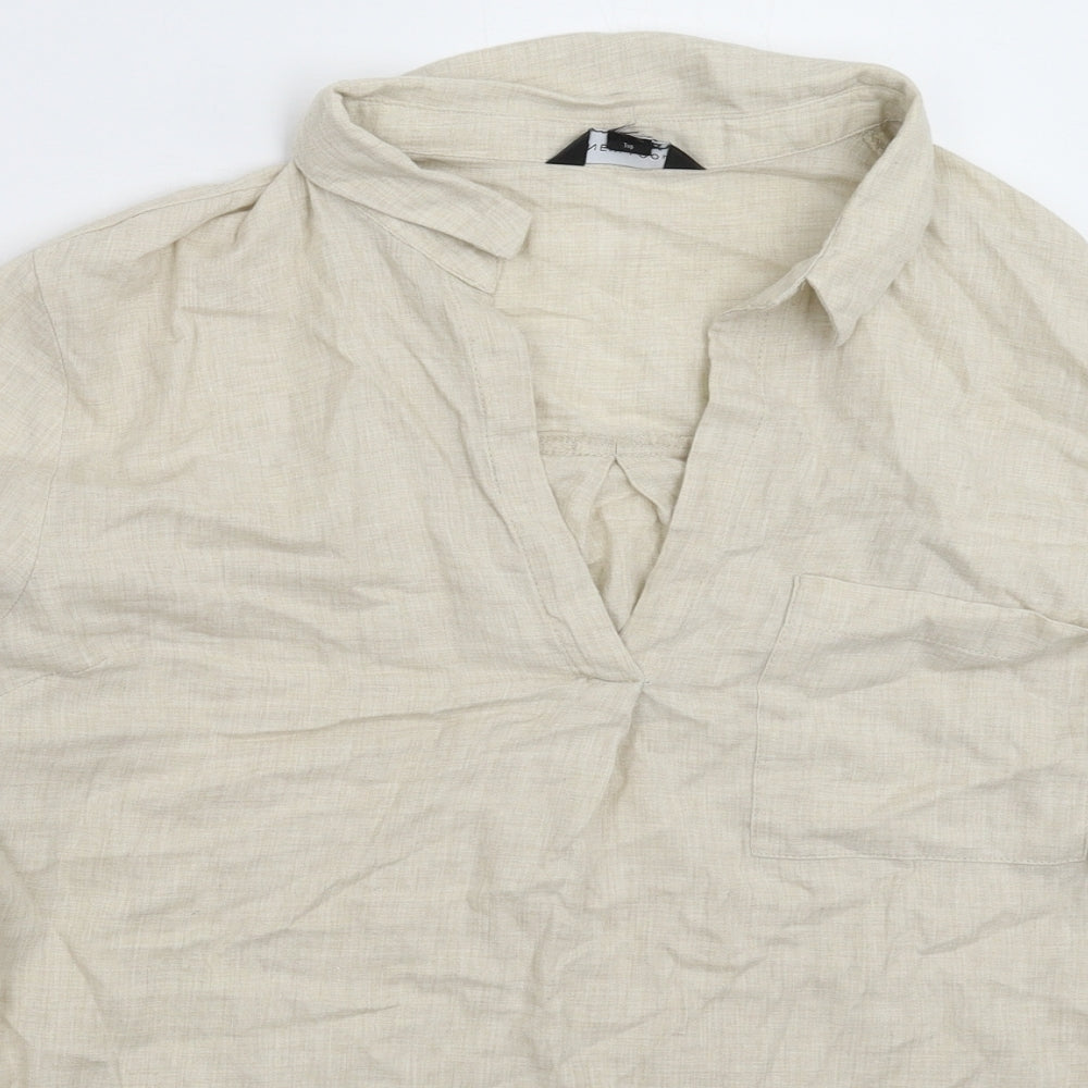 New Look Womens Grey   Basic Button-Up Size 12