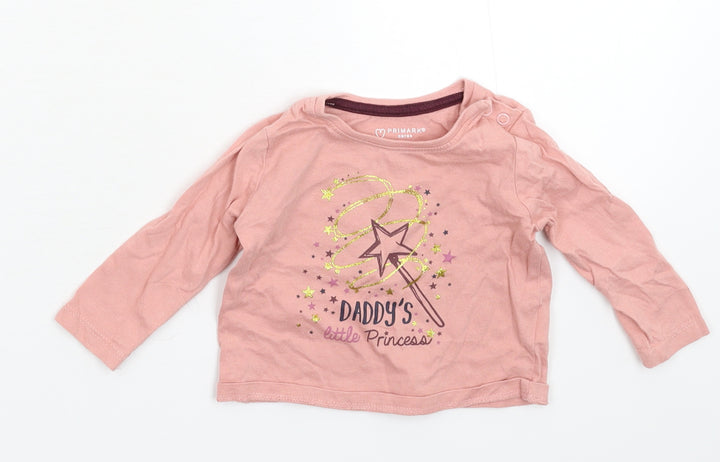 Primark Baby Pink   Basic T-Shirt Size 3-6 Months