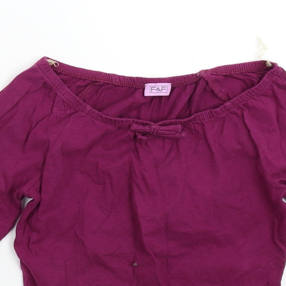 F&F Girls Pink   Basic T-Shirt Size 7-8 Years