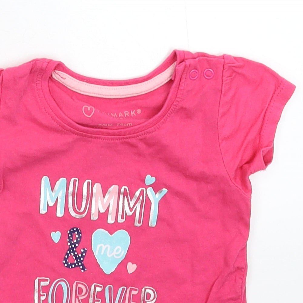 Primark Girls Pink   Basic T-Shirt Size 6-9 Months