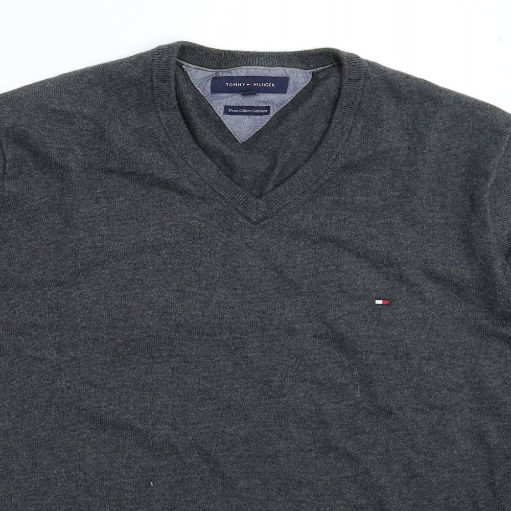 Tommy Hilfiger Mens Grey  Knit Pullover Jumper Size XL