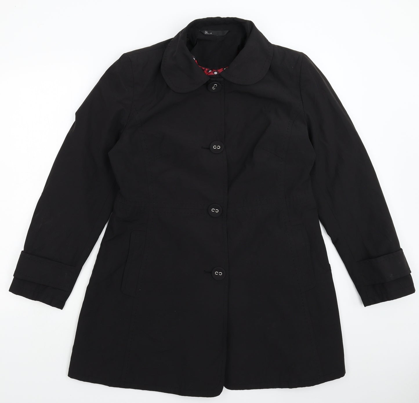 BHS Womens Black   Pea Coat Coat Size 14